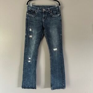 Cowgirl Tuff‎ Co. Tuff Enough Medium Dark Wash Bootcut Jeans SZ 30